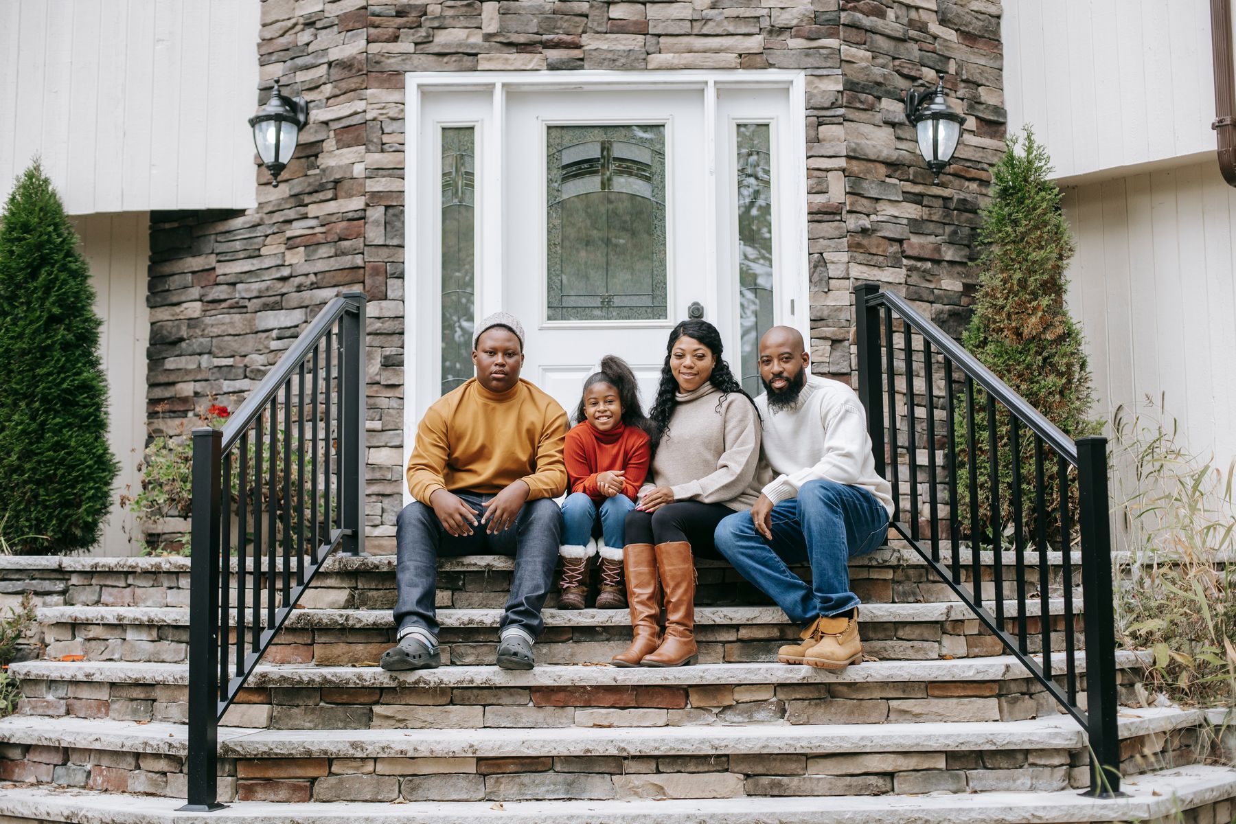 Nigerian family accessing healthcare support together