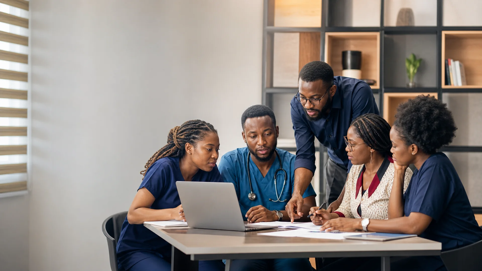 Nigerian clinical and digital-health professionals working together